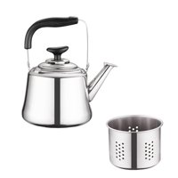 Magideal - Hervidor De Té Silbante De Acero Inoxidable A Gas De Inducción Eléctrica, Mango Escaldado Con Derrame De Té, Vajilla De Óxido, Tetera Para Agua Hirvie