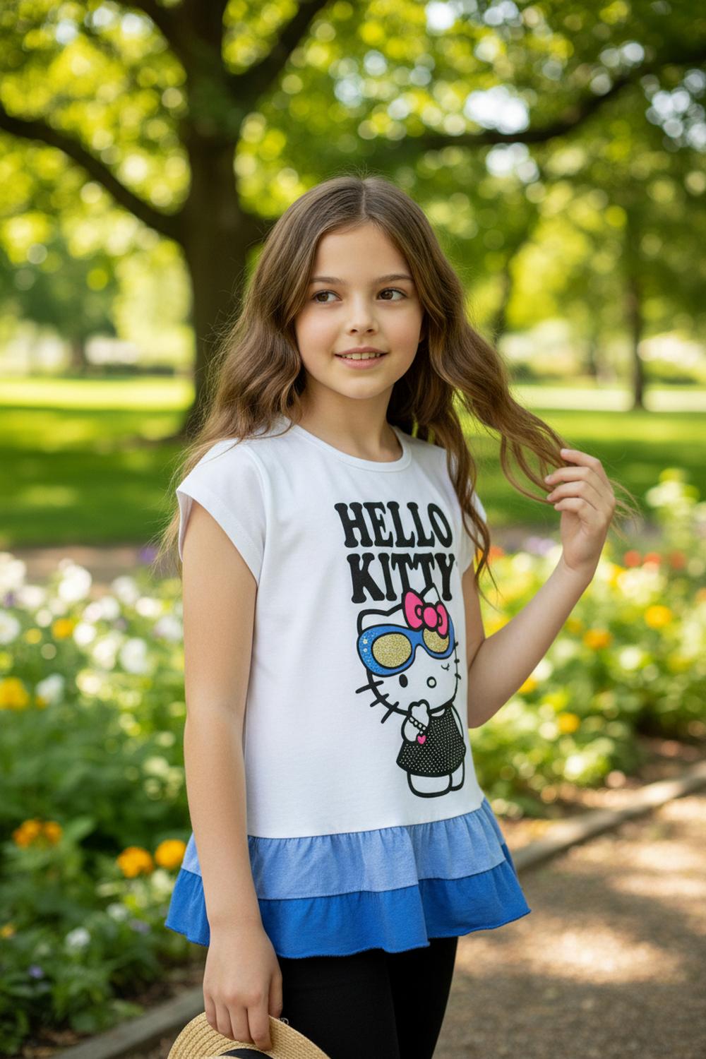 Polera Niña Hello Kitty Blanco 6