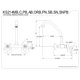 thumbnail image 2 of Grifo de cocina Kingston Brass KS214SNPB de montaje en pared con 2 manijas, 2 of 2