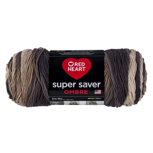 Hilo Red Heart E305.4923 Acrílico Ombre 396 g Hickory