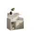 thumbnail image 1 of Velador mesa de noche MDF organizador 2 cajones blanco, 1 of 3