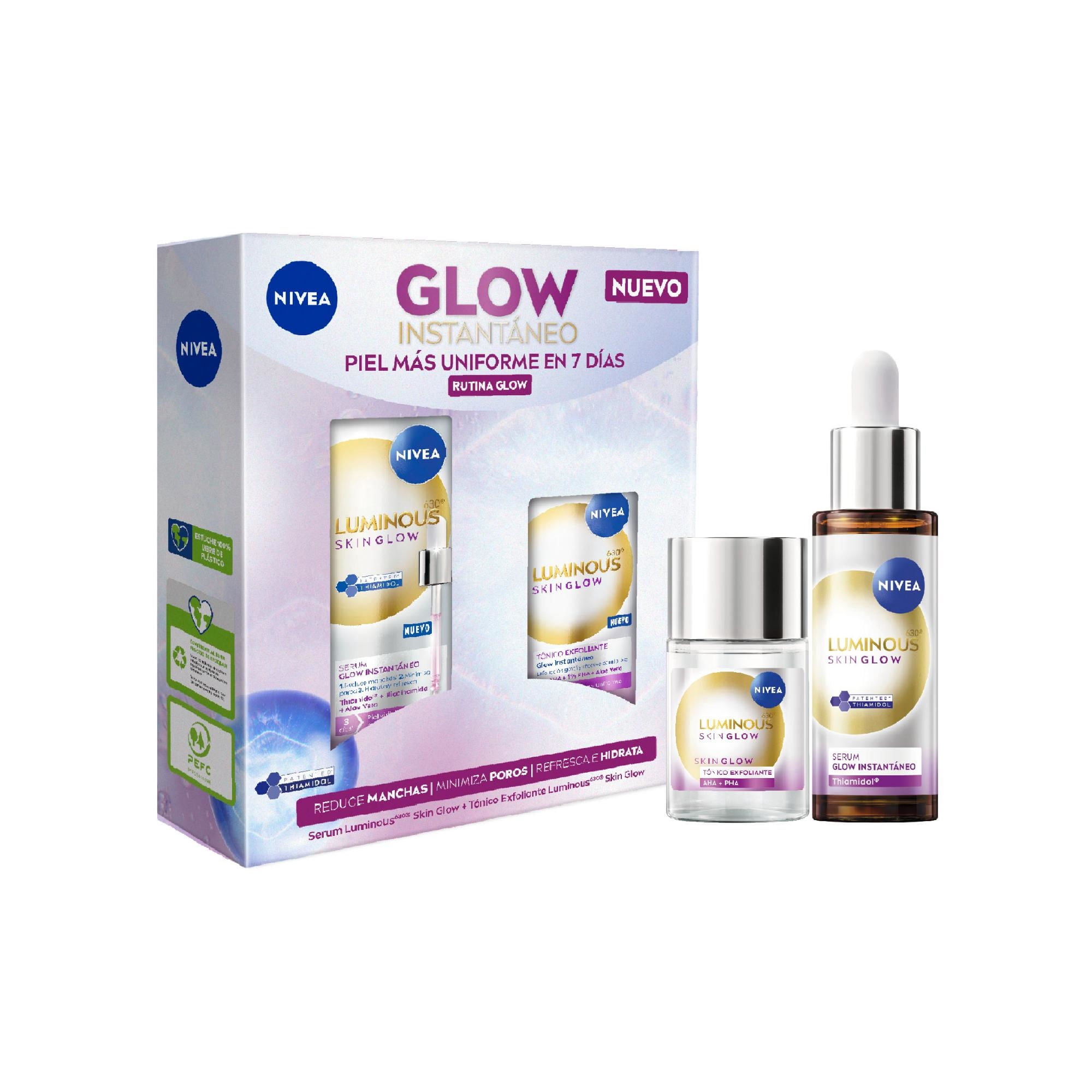 Serum Facial + Tónico Exfoliante Luminous630 Pack 130 ml Nivea
