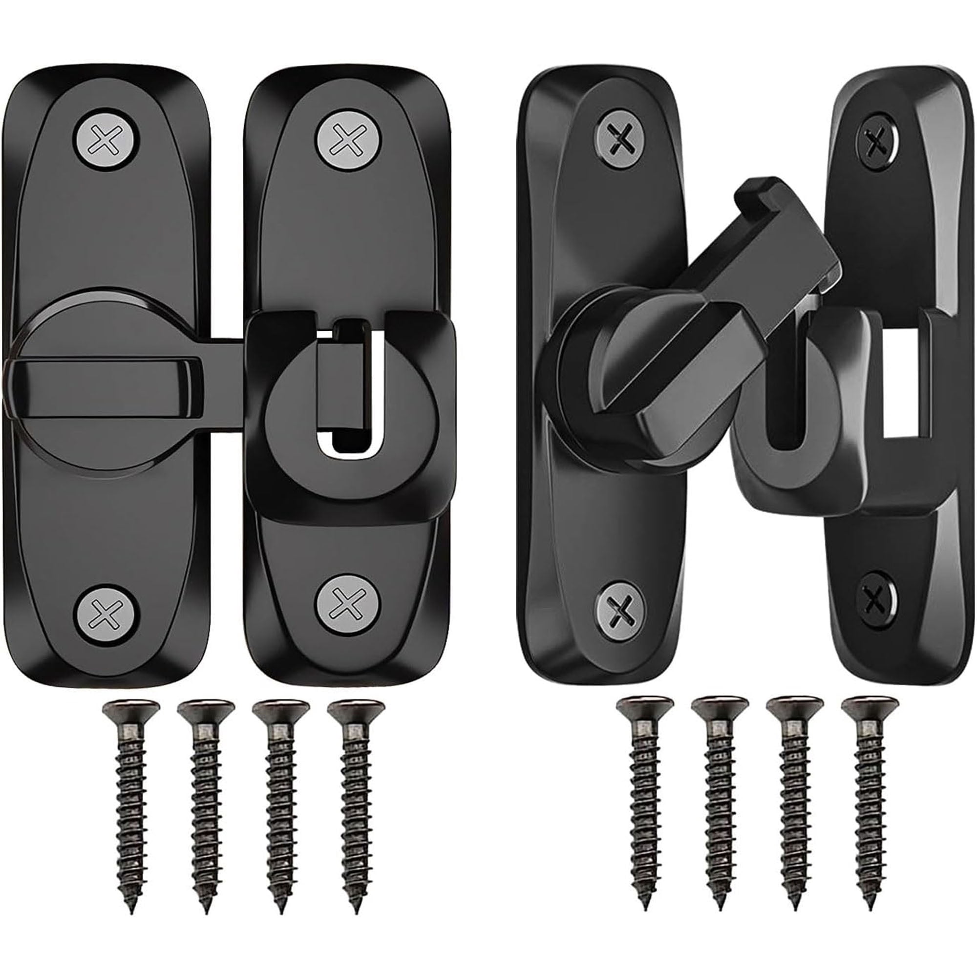 Genérica - Pack 2 Cerraduras Para Puertas De Granero De 90 Y 180 Grados