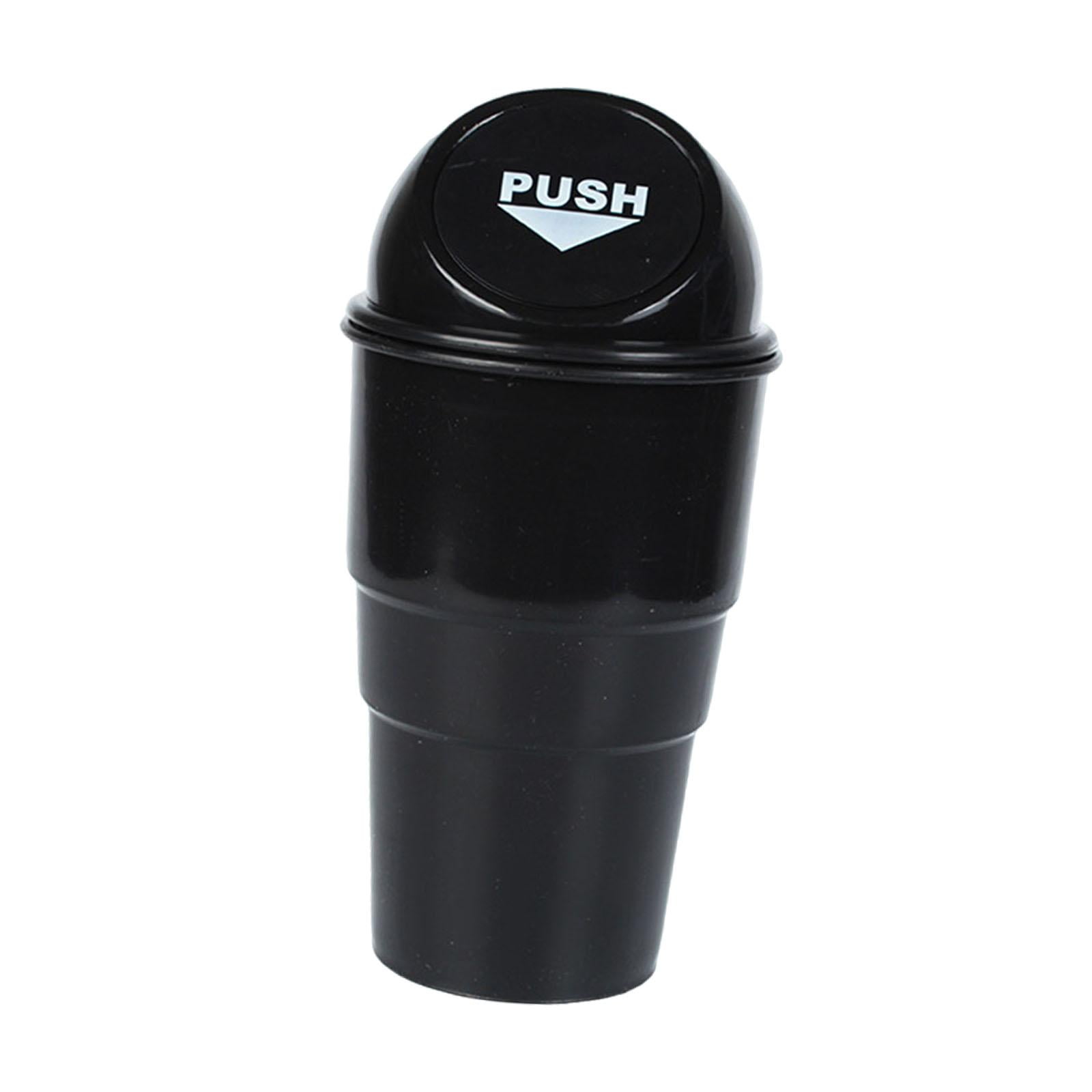 Bothyi - Generic Portavasos Para Automóvil Bote De Basura Con Tapa Bote De Basura Para Automóvil Para Camioneta Suv Tapa Negra