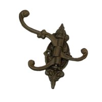 Bothyi - Gancho De Hierro Fundido Para Colgar Abrigos, Vallas, Albornoces, Gancho Decorativo, Gancho De Pared Giratorio, Relieve, 14,5 Cm X 13,5 Cm