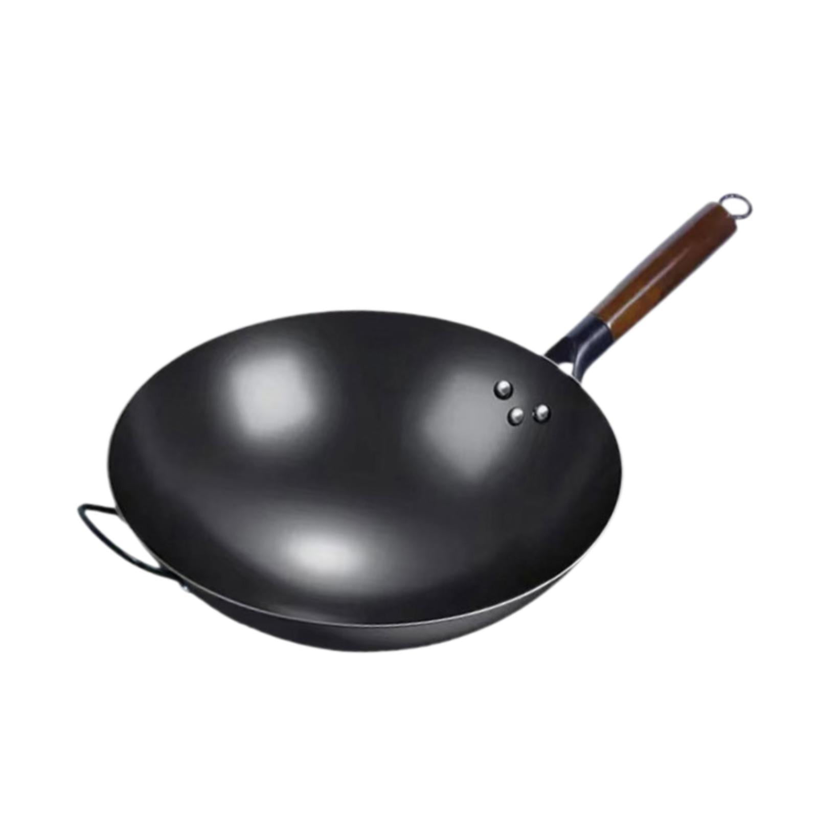 Bothyi - Sartén Wok Ollas Cocina Inducción Manual Sartén Hierro Forjado Wok Antiadherente General