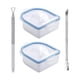 thumbnail image 4 of 2x Nail Soaking Bowls Dip Powder Remover Tools Para Uñas Acrílicas Hands Salon Blue, 4 of 5