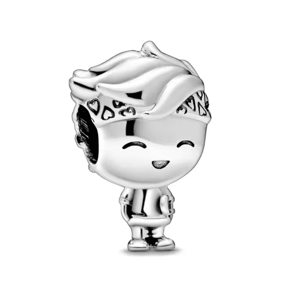Charm Plateado Niño Con Skate