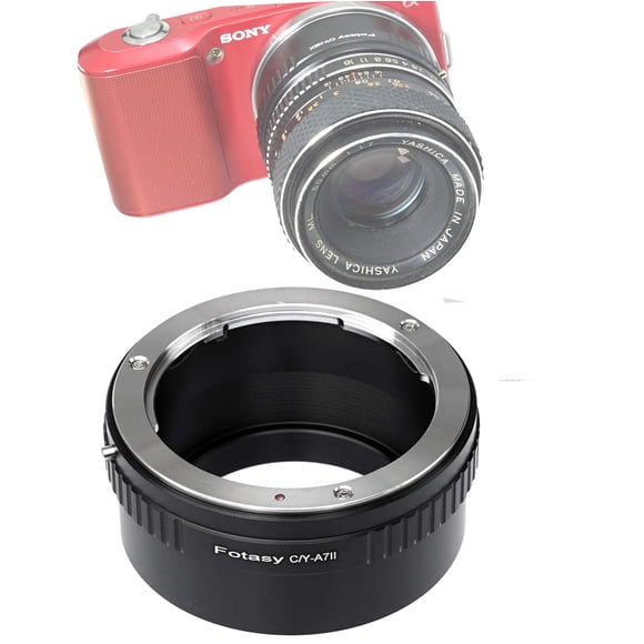Adaptador de lente Fotasy CY Lens a montura E para Contax Zeiss C/Y