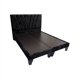 thumbnail image 1 of Cama Dos Plazas Con Respaldo y bases divididas de 150 X 190cm Tapizada en Felpa Negro, 1 of 4