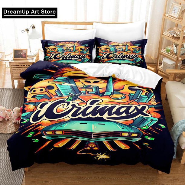 Fashion Logo Icrimax Bedding Set Boys Girls Duvet Cover Pillowcase Bed Adult Bedroom