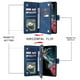 thumbnail image 2 of For Samsung Galaxy S23 S22 Plus Note 20 Ultra 5G Wallet Case For Women Men, PU Leather Magnetic Flip Lanyard Strap Wristlet Zipper Card Holder Phone Cases, 2 of 3