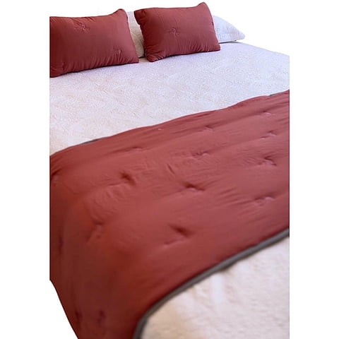 Todo Hogar Santiago De Chile - Set De Piecera Algondon Con Detalles Bordados + 2 Fundas De 45X45