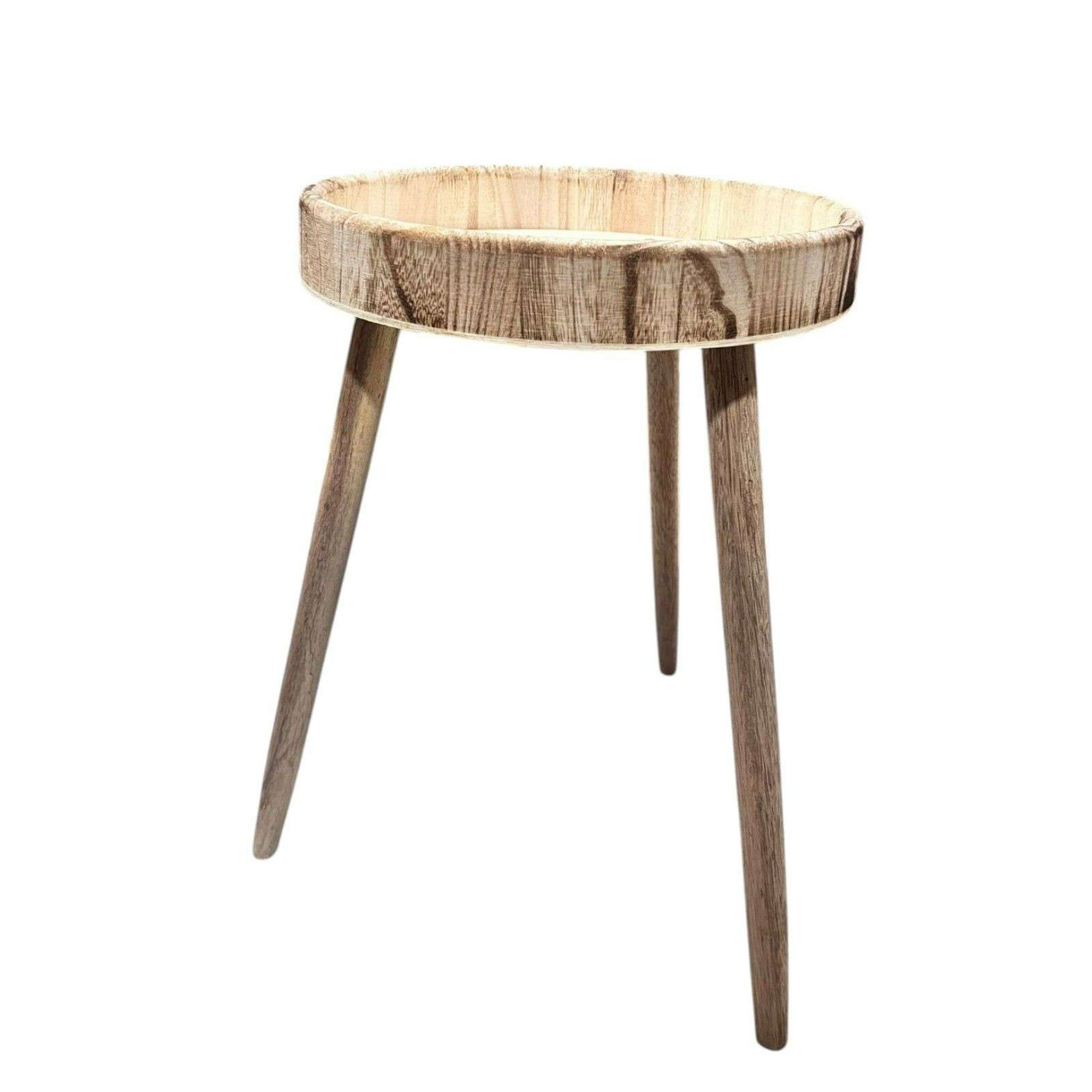 Oem - Mesa Lateral Auxiliar Mesa De Centro Beige 28cm