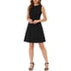 thumbnail image 1 of INSPIRE CHIC Vestido midi sin mangas de color sólido para mujeres en el trabajo L Negro, 1 of 7