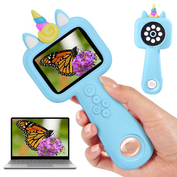 Vivid Glass Microscopio Digital de Mano para Niños con Pantalla de 2,4" y Resolución 4K