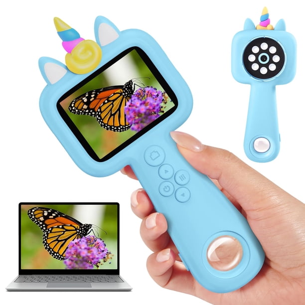 Vivid Glass Microscopio Digital de Mano para Niños con Pantalla de 2,4" y Resolución 4K