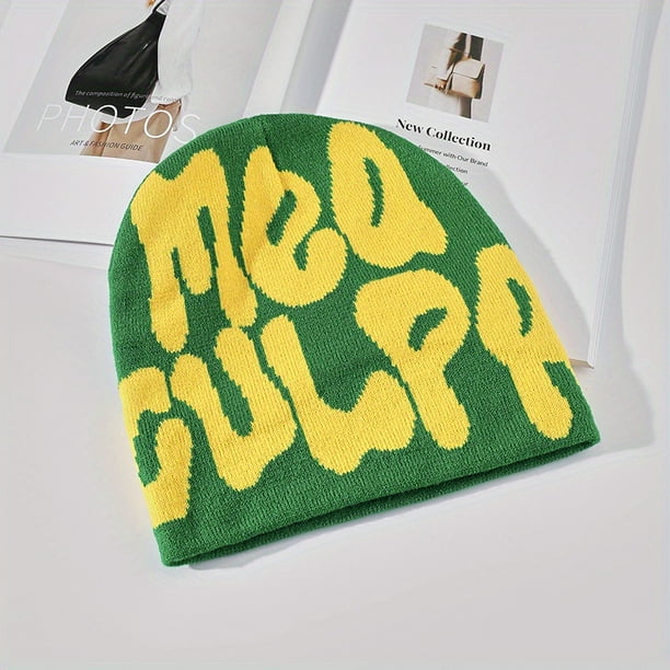 Stay Stylish and Warm with this Unisex Hip Hop Jacquard Beanie Cap!