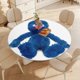 thumbnail image 4 of Grover-theme Fitted Round Tablecloths Elastic Edged Table Covers Waterproof Table Cloth for Kitchen Holiday Party Tables Decor 120cm, 4 of 6