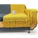 thumbnail image 2 of Manta decorativa tejida para sillón, piecera o cama color amarillo, 2 of 2