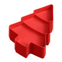 Magideal - Bandeja Para Servir Aperitivos Con Forma De Árbol De Navidad, Bandeja Para Aperitivos, Bandeja De Fruta Para Ensalada, Postre, Frutos Secos, Sala De E Rojo