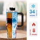 thumbnail image 5 of L.O.L. SURPRISE!Vaso aislado de acero inoxidable con asa, diseño temático, regalo para familia, amigos y fans; incluye pajita y encaja en el portavasos estándar, 40 oz, 5 of 6