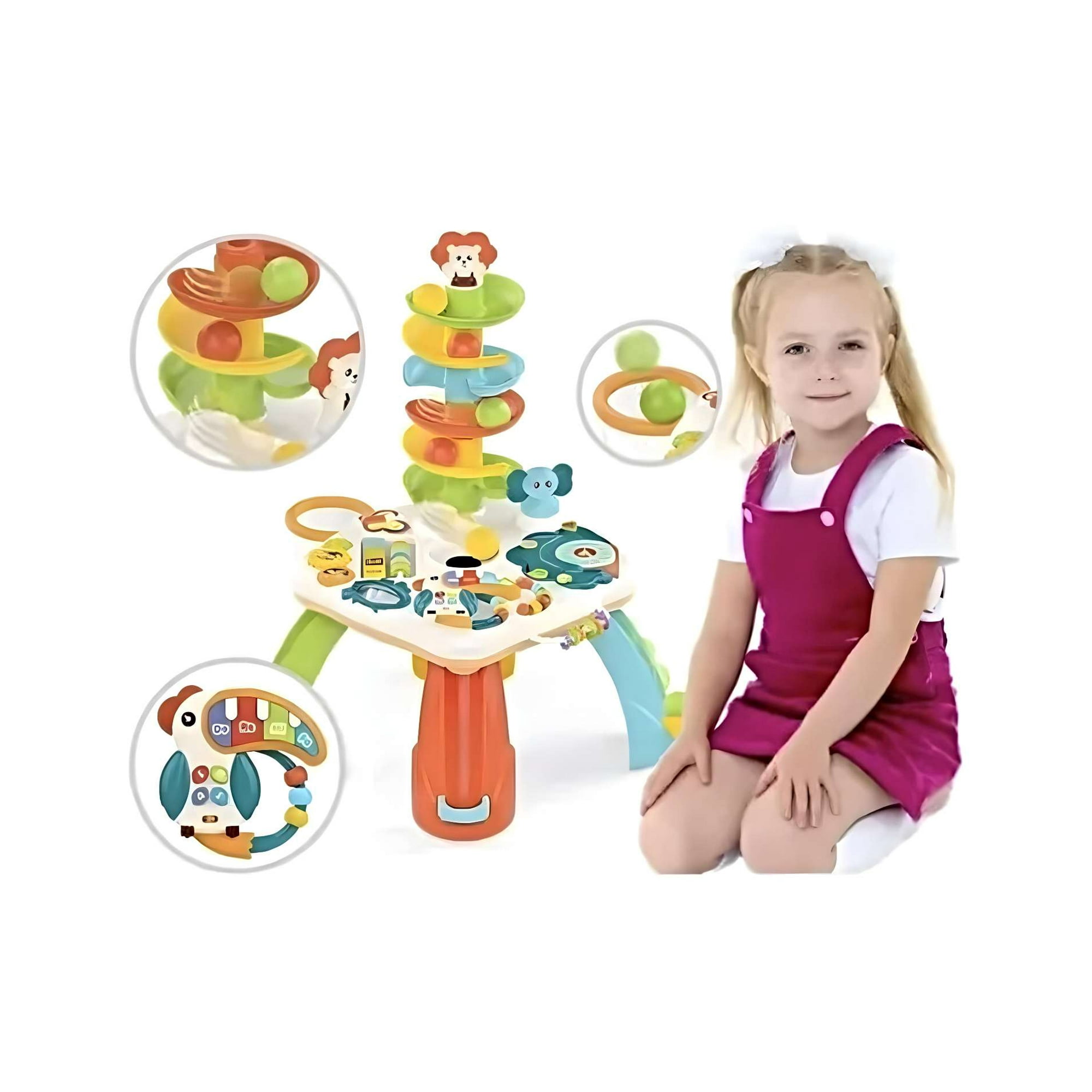 Ali Chile - Mesa Didáctica Pelotitas Pista Multisensorial Juegos Bebés