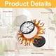 thumbnail image 3 of Reloj de Pared HERJIATK 51 cm Impermeable con Diseño de Sol, 3 of 8