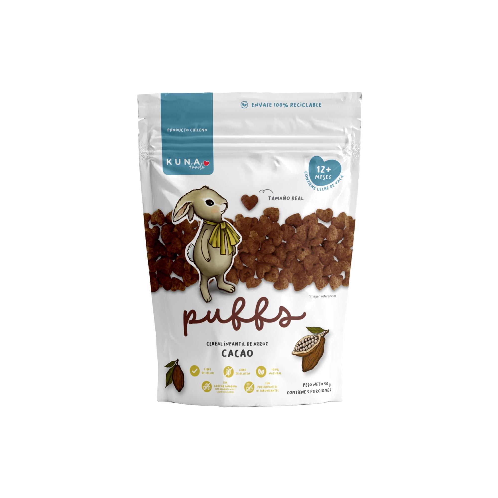 Cereal Puffs Cacao Familiar 50 g Kuna Foods