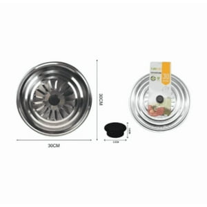Genérico - Tapa De Acero Inox 30Cm