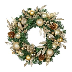 Bothyi - Corona Navideña Con Bolas Para Celebrar Festivales En Interiores Y Exteriores.