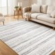 thumbnail image 1 of Alfombra Kakania lavable Boho Farmhouse Bohemian 5 x 7 pulgadas, color gris, 1 of 9