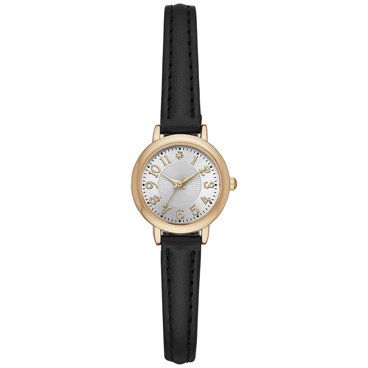 Reloj Mujer Time And Tru Analógico Dorado Correa Negra