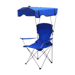 Magideal - Silla Plegable Con Dosel De Sombra,Silla Plegable Portátil,Silla De Playa De Tela Oxford Para Exteriores, Silla Lunar Para Parque, Patio, Senderismo, Azul