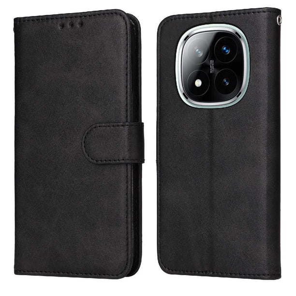 Funda Billetera para Xiaomi Redmi Note 14 Pro 5G con Porta Tarjetas y Soporte Ajustable Negro