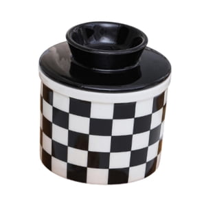 Bothyi - Recipiente De Almacenamiento De Cocina De Porcelana Para Mantequilla, Rejilla Cuadrada Para Mantequilla Fresca Y Untable