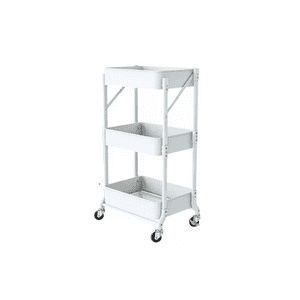 Genérico - Organizador Carro Plegable Multiuso 3 Niveles Blanco