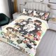 thumbnail image 3 of Bungou Stray Dogs Conjunto de sábanas temático, trío de piezas, cómodo y amigable con la piel, diseño único, regalo de decoración para el hogar para familiares, amigos y fans,173cm *218cm, 3 of 6
