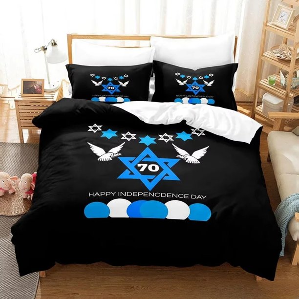 New Israel flag Bedding Set Duvet Cover Duvet Cover Pillowcases Adult and Kids Bedding Set Luxury Children's GiftsBed Sheets