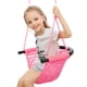 thumbnail image 1 of Swing ROPECUBE para niños pequeños tejidos a mano con cuerdas ajustables, color rosa, 1 of 7