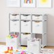 thumbnail image 3 of Organizador de armario Neaterize de 9 cubos con compartimentos de almacenamiento, blanco y gris, 3 of 6