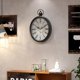 thumbnail image 5 of Reloj de pared Mterry ovalado estilo retro rústico vintage 39x27 cm, 5 of 7