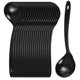 thumbnail image 1 of Cucharas OULIGET de 19 cm negras de plástico – paquete de 20, 1 of 8