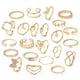 thumbnail image 3 of 23pcs of Sparkling Gold & Silver Flower & Butterfly Rings - A Stunning Jewelry Set for Women!, 3 of 4