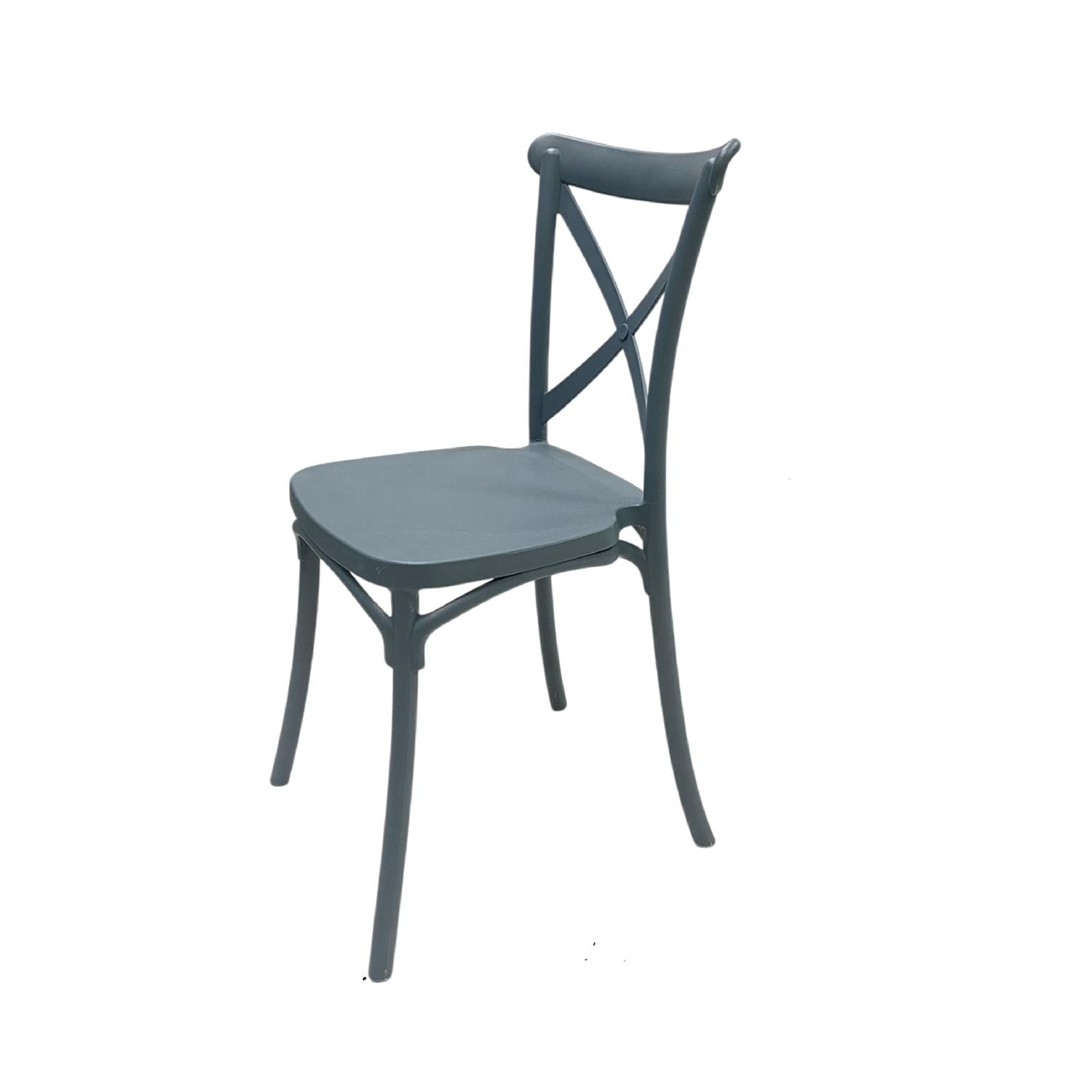 Silla Plástico Apilable Deco Copenhagen Azul Escandinavia Azul Único