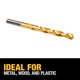 thumbnail image 3 of Broca DEWALT DW1324 de nitruro de titanio con punto dividido de 3/8 pulgadas, 3 of 5