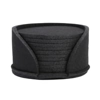 Magideal - Juego De 10 Cajas De Almacenamiento De Posavasos De Fieltro, Posavasos De Fieltro Para Bebidas, Para Todo Tipo De Mesas, Color Negro