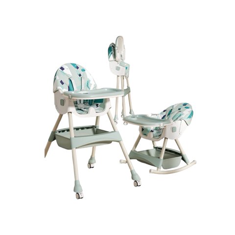 Silla De Comer Mecedora 2 En 1 Lubabycas Verde