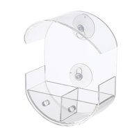 Magideal - Comedero Para Pájaros Con Ventana Transparente, Comedero Para Pájaros De Acrílico, Caja Para Pájaros, Regalo Para Observación De Aves, Fácil De Limpia