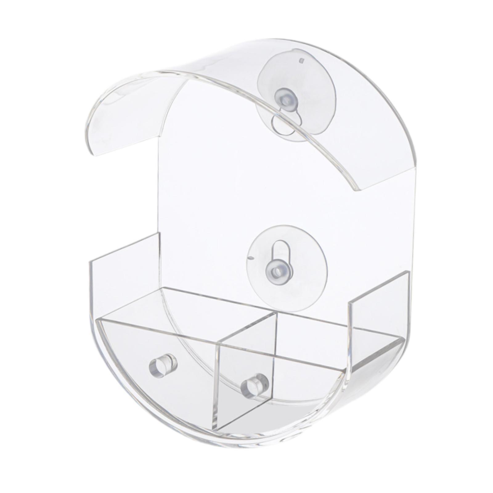 Magideal - Comedero Para Pájaros Con Ventana Transparente, Comedero Para Pájaros De Acrílico, Caja Para Pájaros, Regalo Para Observación De Aves, Fácil De Limpia